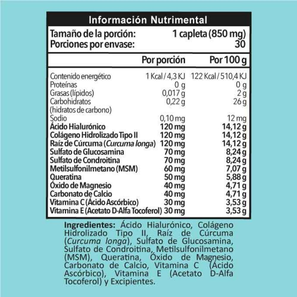 4x Hyaluronic Acid 30 Caplets 850 mg